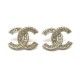 BOUCLE OREILLE CHANEL LOGO STRASS 