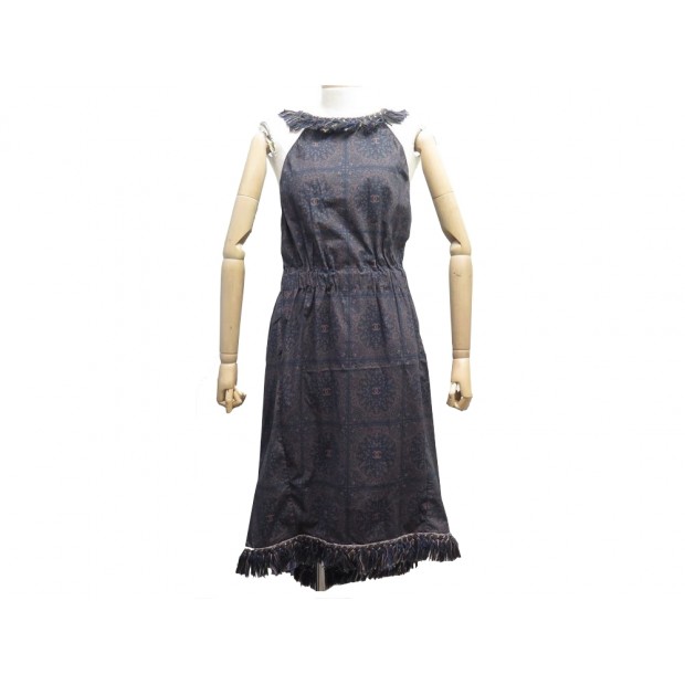 NEUF ROBE LONGUE CHANEL P49496 COTON 