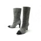 NEUF BOTTES CHANEL GABRIEL DAIM GRIS 