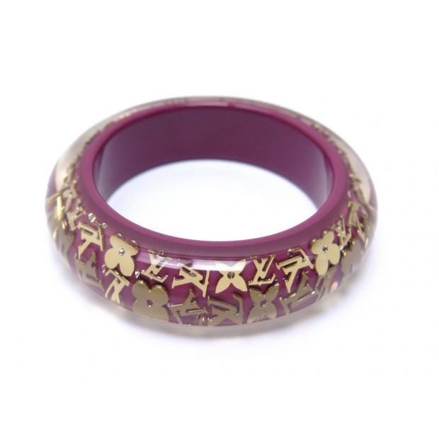 NEUF BRACELET LOUIS VUITTON INCLUSION GM MONOGRAM T19 RESINE VIOLET JEWEL 435€