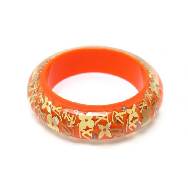 NEUF BRACELET LOUIS VUITTON INCLUSION GM MONOGRAM T19 RESINE ORANGE JEWEL 435€