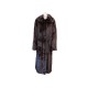 MANTEAU LONG DE FOURRURE PELSLAND FEMME 42 L VISON MARRON WOMEN FUR MINK COAT