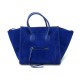 NEUF SAC A MAIN CELINE LUGGAGE PHANTOM MEDIUM DAIM BLEU NEW SUEDE HANDBAG 2300€