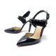 CHAUSSURES CHRISTIAN LOUBOUTIN ESCARPINS CUIR VERNI NOIR 1 2