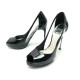 CHAUSSURES CHRISTIAN DIOR 38.5 ESCARPINS EN CUIR VERNIS NOIR LEATHER PUMP 580€