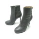 CHAUSSURES CHANEL G31301 39 BOTTINES A TALONS CUIR GRIS LEATHER BOOTS SHOES 990€