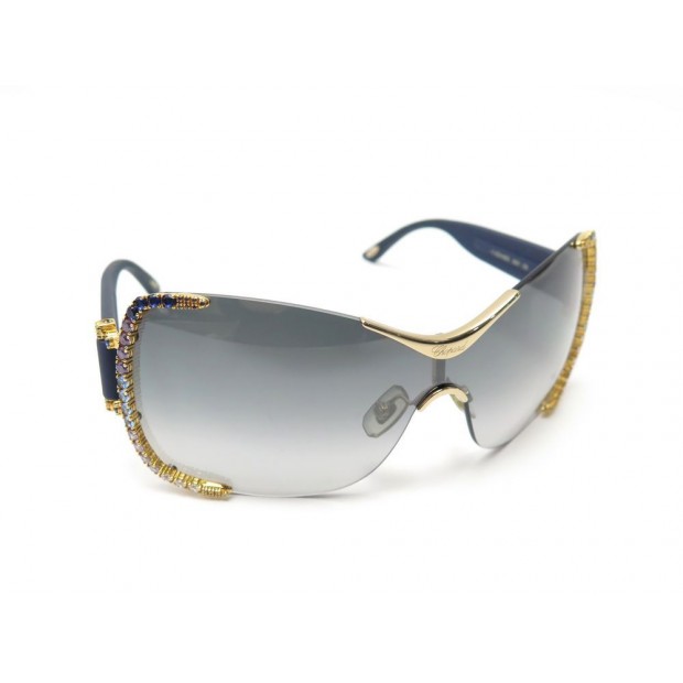 NEUF LUNETTES DE SOLEIL CHOPARD STRASS SCH A65S 300Y METAL ETUI SUNGLASSES 900€