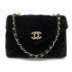 SAC CHANEL VELOURS NOIR 