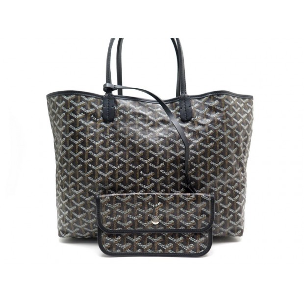 NEUF SAC A MAIN GOYARD CABAS SAINT LOUIS PM EN TOILE NOIR + POCHETTE HAND BAG