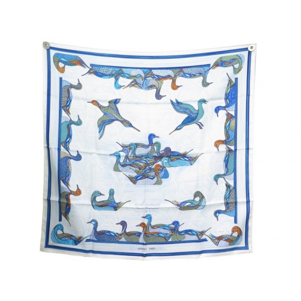 NEUF FOULARD HERMES LA TOUR ARGENT EDITION LIMITE + BOITE 