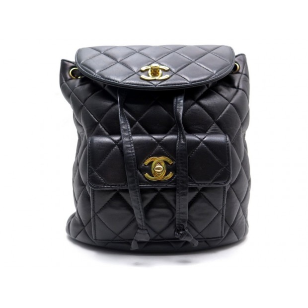 SAC A DOS CHANEL GABRIELLE TIMELESS CUIR MATELASSE NOIR LOGO CC BACKPACK 4050€