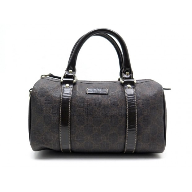 SAC GUCCI BOSTON TOILE MARRON FONCE 