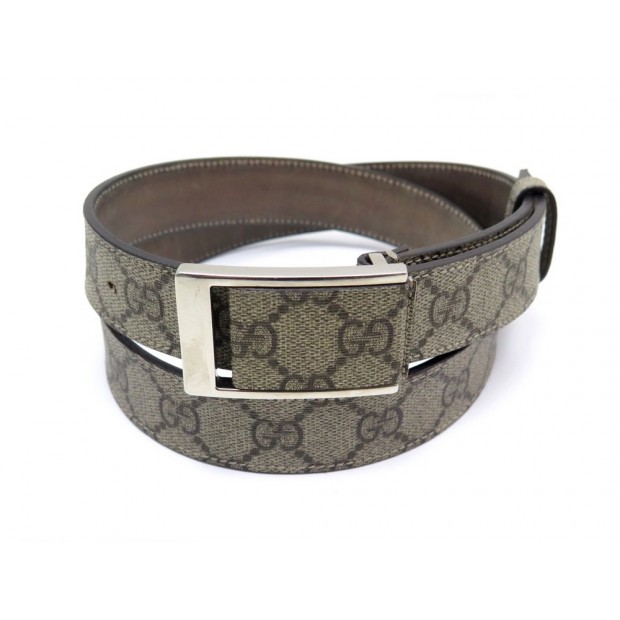 CEINTURE GUCCI ORIGINAL GG MONOGRAM 232735 T90 EN TOILE TAUPE CANVAS BELT 505€