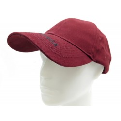 NEUF CASQUETTE BALENCIAGA LOGO L 59 CM EN COTON BORDEAUX NEW COTTON CAP 295€