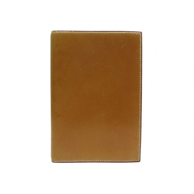 VINTAGE COUVERTURE CARNET HERMES PORTE AGENDA EN CUIR GOLD NOTEBOOK COVER 935€