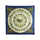 VINTAGE FOULARD HERMES LA PROMENADE DE LONGCHAMPS PHILIPPE LEDOUX SOIE BLEU 375€