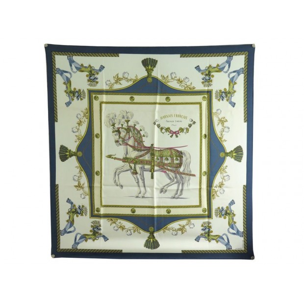 VINTAGE FOULARD HERMES HARNAIS FRANCAIS 