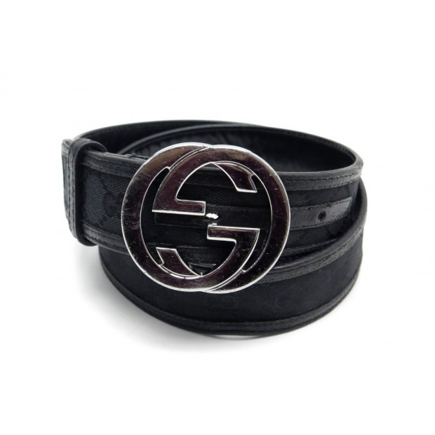 ceinture gucci 114984 t 85 boucle gg toile monogramme