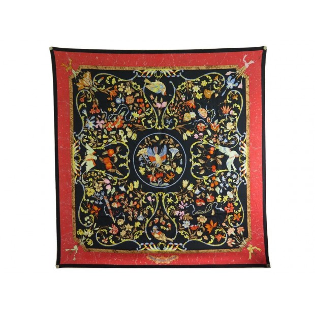 FOULARD HERMES PIERRES D'ORIENT ET D'OCCIDENT ZOE PAUWELS SOIE NOIR SCARF 375€