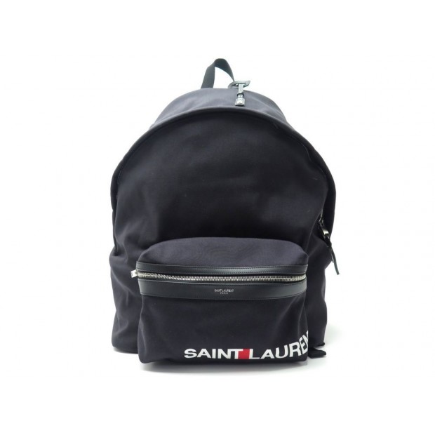 NEUF SAC A DOS SAINT LAURENT EN TOILE NOIR 