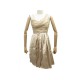 ROBE PRADA COURTE A BRETELLES S 40 IT 36 FR EN SOIE BEIGE SHORT SILK DRESS 1790€