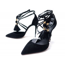 CHAUSSURES DOLCE & GABBANA CD0740 DAIM NOIR 37.5 