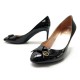 NEUF CHAUSSURES LOUIS VUITTON ESCARPINS FIANCEE 40 CUIR VERNIS NOIR SHOES 670€