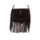 SAC A MAIN YVES SAINT LAURENT 403393 BANDOULIERE EN DAIM A FRANGES MARRON 1380€