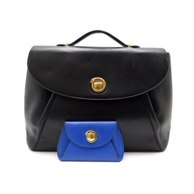 SAC A MAIN CARTIER POCHETTE PANTHERE + PORTE MONNAIE CUIR NOIR HAND BAG 1200€