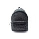 NEUF SAC A DOS SAINT LAURENT CITY GLITTER 534967 EN TOILE NOIR ARGENTE BAG 1060€