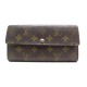 PORTEFEUILLE LOUIS VUITTON SARAH TOILE MONOGRAM MARRON 