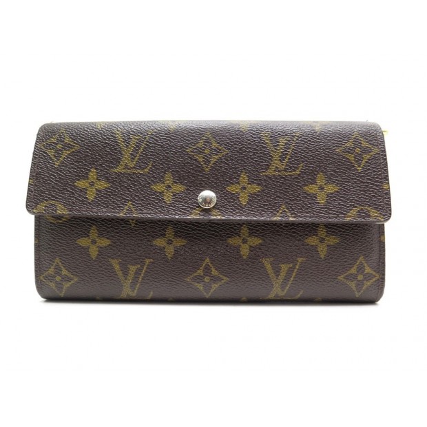 PORTEFEUILLE LOUIS VUITTON SARAH TOILE MONOGRAM MARRON 