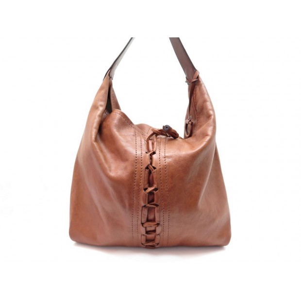 SAC A MAIN SALVATORE FERRAGAMO LIGNE ECOLOGIQUE CUIR MARRON HAND BAG 1800€