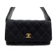 VINTAGE SAC A MAIN CHANEL TOILE NOIR 