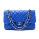 NEUF SAC A MAIN CHANEL TIMELESS CLASSIQUE CUIR MATELASSE BLEU 