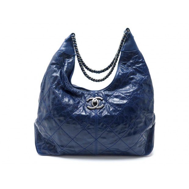 NEUF SAC A MAIN CHANEL FERMOIR TIMELESS CUIR SQUARE BLEU LEATHER HANDBAG 3850€