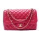 NEUF SAC A MAIN CHANEL TIMELESS JUMBO BANDOULIERE CUIR MATELASSE FRAMBOISE 6600€