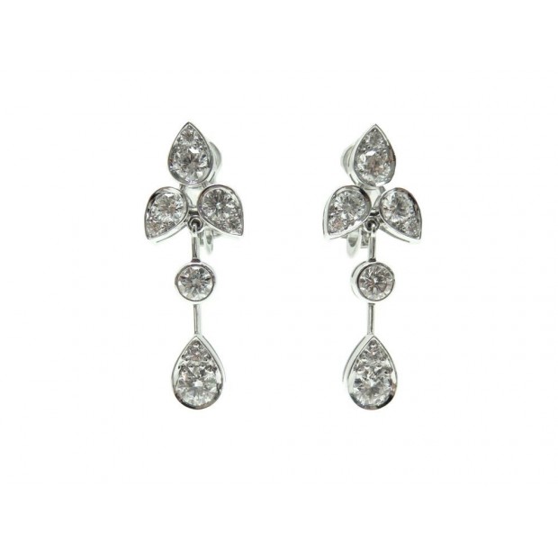 BOUCLES D OREILLES CARTIER CRN8047600 DIAMANTS & PLATINE + BOITE EARRINGS 43700€