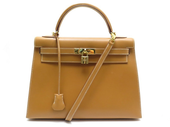 sac a main hermes kelly 33 sellier cuir vache gold