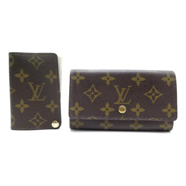 VINTAGE PORTEFEUILLE + PORTE CARTES LOUIS VUITTON TOILE MONOGRAM 