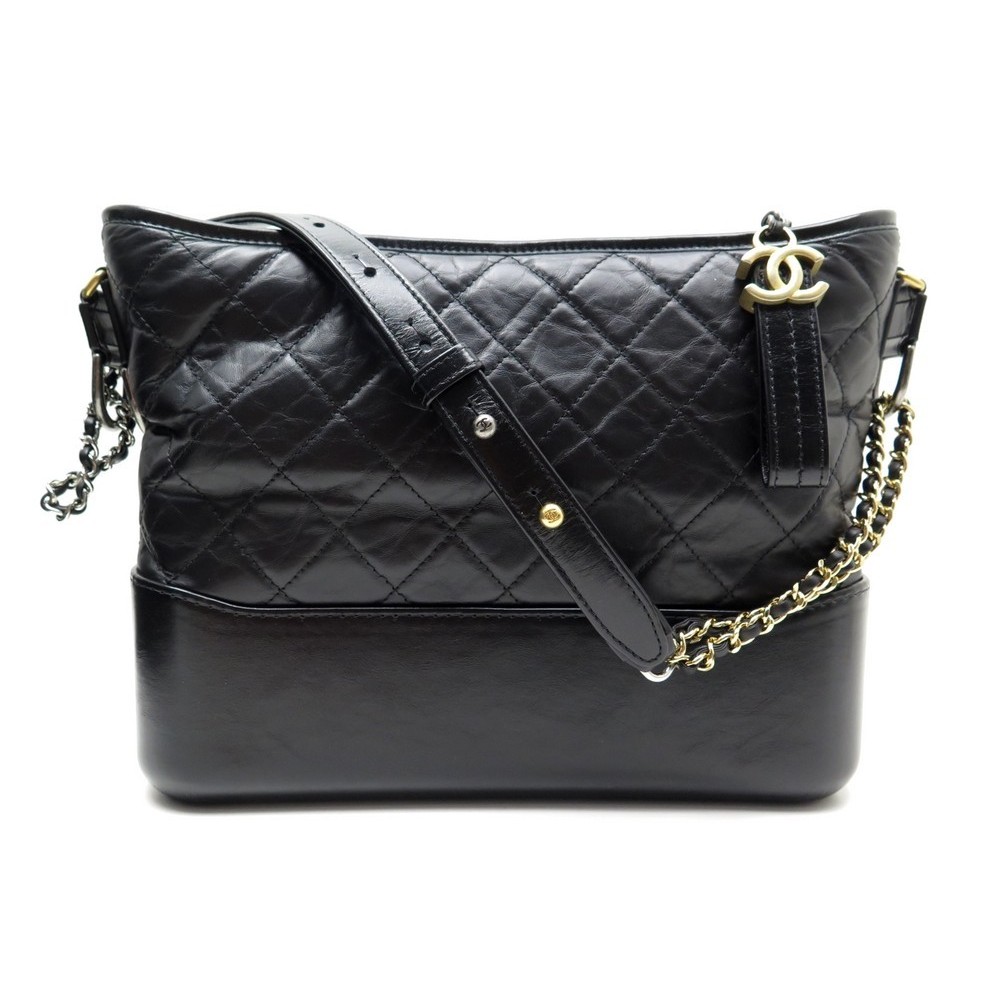 sac a main chanel gabrielle cuir matelasse noir