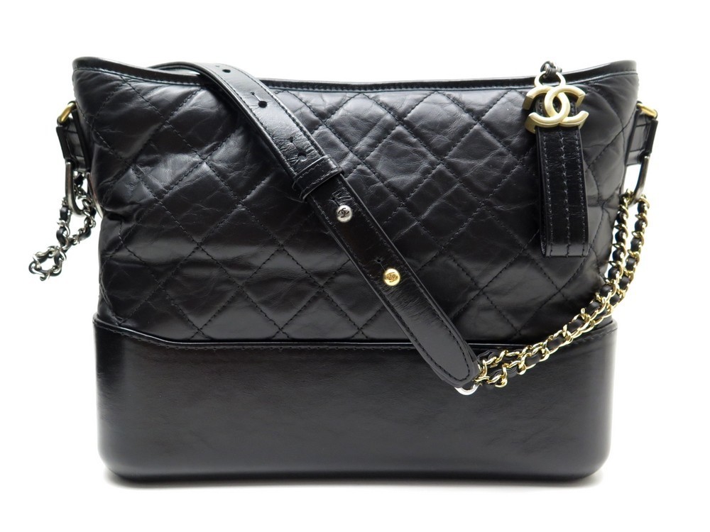 sac a main chanel gabrielle cuir matelasse noir