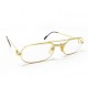 VINTAGE MONTURE DE LUNETTES CARTIER TRINITY EN METAL DORE + ETUI GLASSES 890€