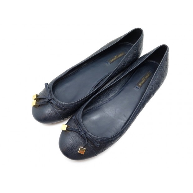 CHAUSSURES LOUIS VUITTON DEBBIE 39 BALLERINES CUIR MONOGRAM EMPREINTE SHOES 570€