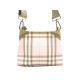 SAC A MAIN BURBERRYS EN TOILE TARTAN & CUIR HAND BAG 