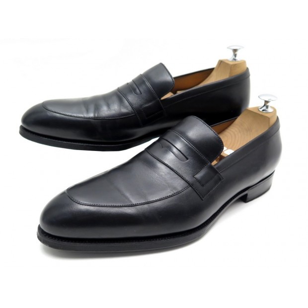 CHAUSSURES JM WESTON MOCASSINS CUIR NOIR 10.5E 