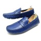 NEUF CHAUSSURES LOUIS VUITTON SHADE 8.5 42.5 MOCASSIN CUIR FACON CROCO BLEU 660€