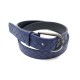 NEUF CEINTURE BOTTEGA VENETA CUIR TRESSE BLEU 85CM 