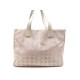 SAC A MAIN CHANEL 8 HEURES SHOPPING CABAS TOILE BLANC ROSE CUIR HAND BAG 900€