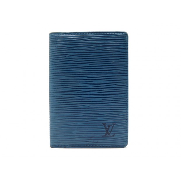 PORTE CARTES LOUIS VUITTON ORGANIZER DE POCHE CUIR EN EPI BLEU CARD HOLDER 260€